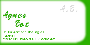 agnes bot business card